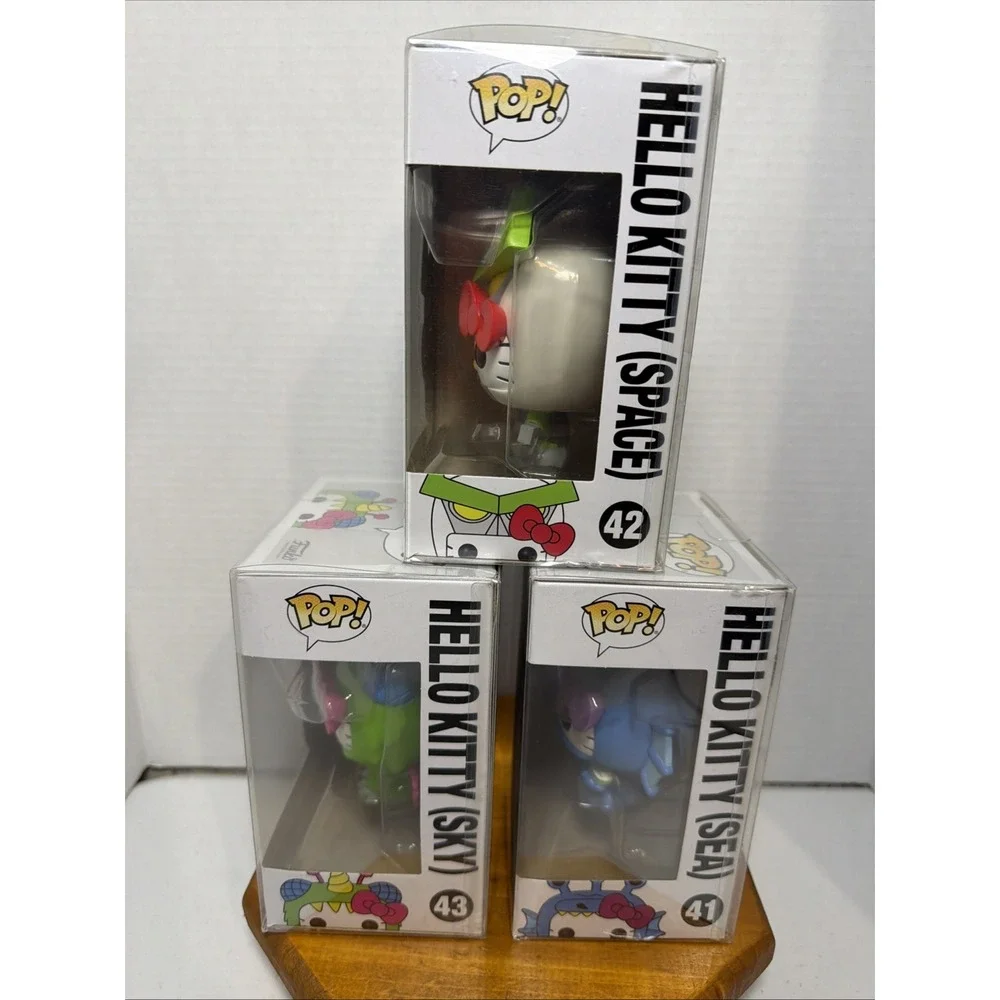 Funko Pop Hello Kitty Lot Sea Space Sky 41‎ 42 43 w/ Protectors Vinyl Figures